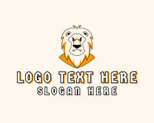 Angry - Lion Zoo Character logo design