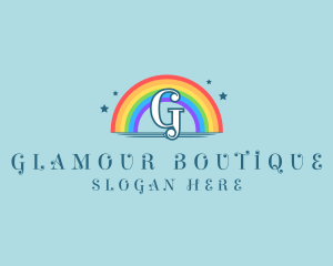 Glamour - Sparkly Rainbow Cloud logo design