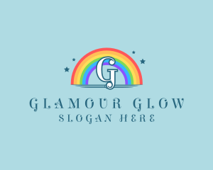 Glamour - Sparkly Rainbow Cloud logo design
