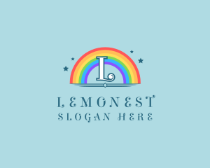 Majestic - Sparkly Rainbow Cloud logo design