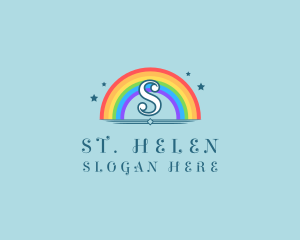 Sparkly Rainbow Cloud logo design