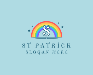 Sparkly Rainbow Cloud logo design