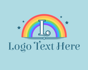 Letter - Sparkly Rainbow Letter logo design