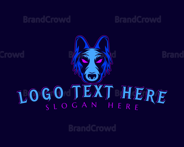 Gaming Wolf Dog Logo