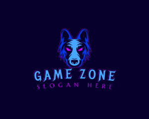 Gaming Wolf Dog logo design