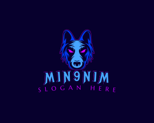 Gaming Wolf Dog logo design