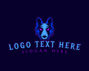 Gaming Wolf Dog Logo