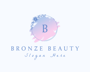 Floral Watercolor Wreath logo design