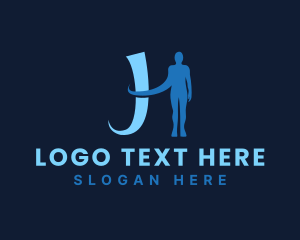 Learning Center - Human Social Organization logo design