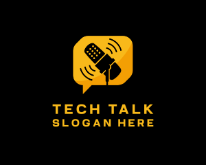 Microphone Talk Podcast logo design