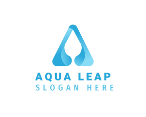 Water Drink Letter A logo design