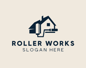 House Paint Roller Maintenance logo design