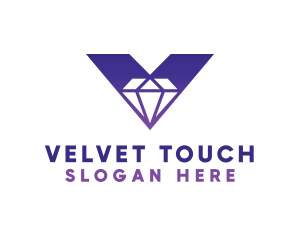 Bold V Diamond logo design