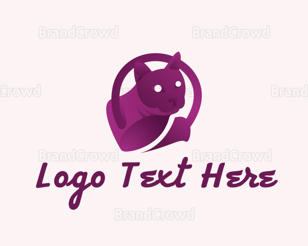 Purple Gradient Cat Logo