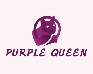 Purple Gradient Cat logo design