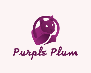 Purple - Purple Gradient Cat logo design