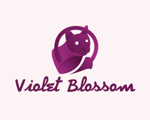 Purple Gradient Cat logo design