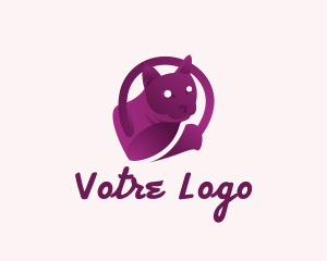 Purple - Purple Gradient Cat logo design