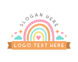 Fun - Cute Creative Rainbow logo design