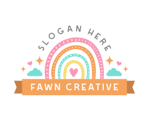 Cute Creative Rainbow logo design