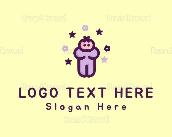 Purple Baby Child Logo