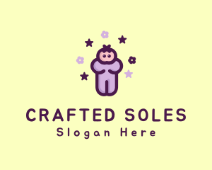 Purple Baby Child logo design