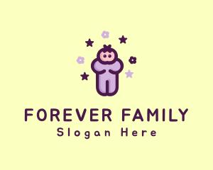 Adoption - Purple Baby Child logo design