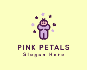 Purple Baby Child logo design