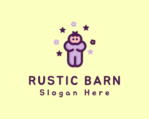 Purple Baby Child logo design