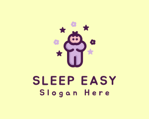 Purple Baby Child logo design