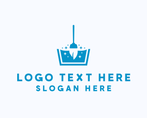 Hygiene - Shiny Janitorial Bucket logo design