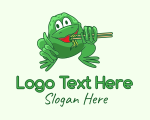 Frog - Frog Noodle Mascot logo design