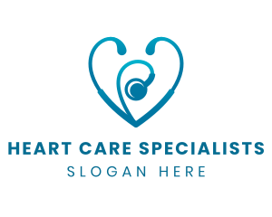 Cardiologist - Medical Heart Stethoscope logo design