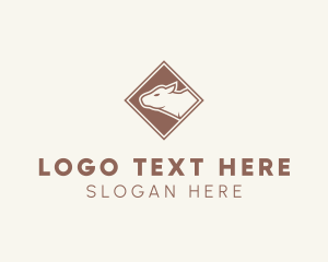 Cattle - Brown Cattle Cow logo design