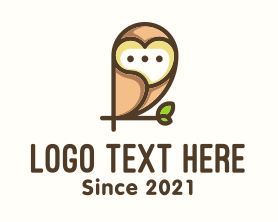 Social Media - Owl Messaging App logo design