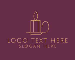 Lighting - Candle Holder Minimalist logo design