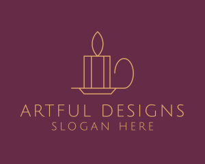 Candle Holder Minimalist logo design