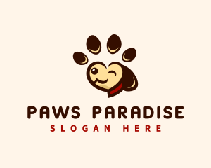 Canine Dog Paw logo design