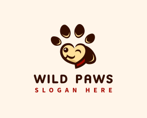 Canine Dog Paw logo design