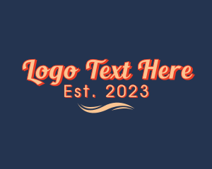 Text - Retro Fashion Waves logo design