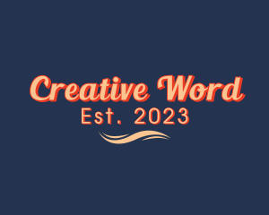 Word - Retro Fashion Waves logo design