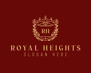 High End Royalty Shield logo design