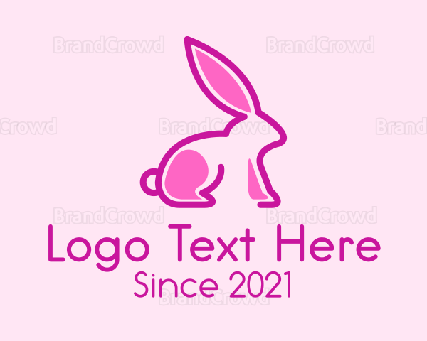 Pink Pet Bunny Logo