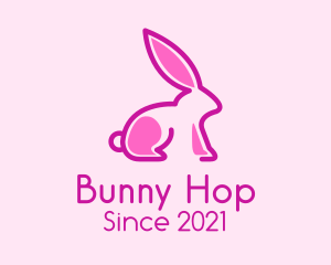 Pink Pet Bunny logo design