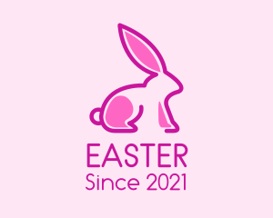 Pink Pet Bunny logo design