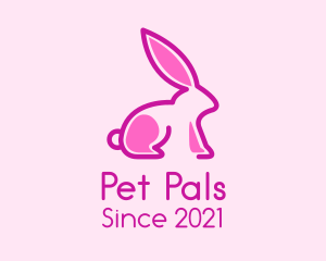 Pink Pet Bunny logo design