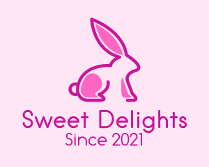 Pink Pet Bunny logo design