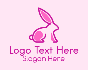 Pink Pet Bunny Logo