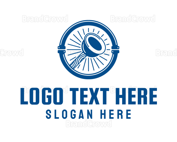 Plunger Plumbing Pipe Logo