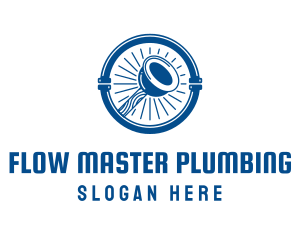 Plumbing - Plunger Plumbing Pipe logo design